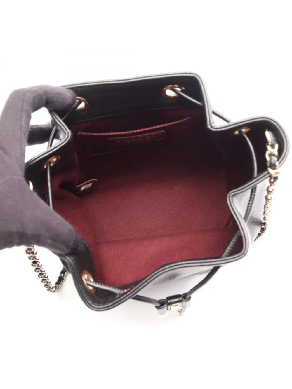 Chanel Shoulder Bag Quilted Black Caviar Leather